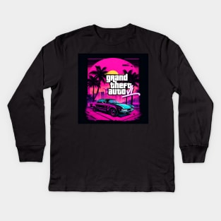 GTA 6 - CAR_001 Kids Long Sleeve T-Shirt